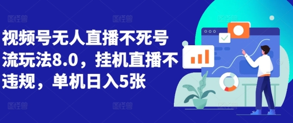 视频号无人直播不死号流玩法8.0，挂机直播不违规，单机日入5张【揭秘】 - 163资源网-163资源网