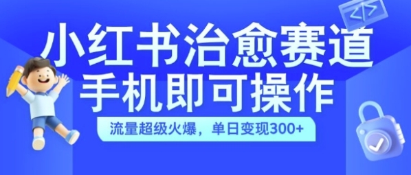 小红书治愈视频赛道，手机即可操作，流量超级火爆，单日变现300+【揭秘】 - 163资源网-163资源网