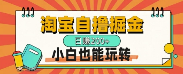 淘宝自撸掘金，一天2张，多号多撸，小白也能玩转 - 163资源网-163资源网