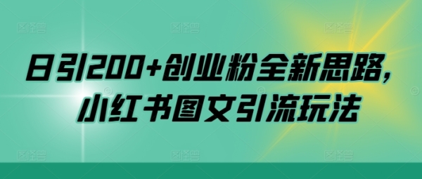 日引200+创业粉全新思路，小红书图文引流玩法【揭秘】 - 163资源网-163资源网