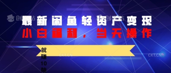 最新闲鱼轻资产变现，纯小白福利，当天操作，就赚10陪以上差价 - 163资源网-163资源网