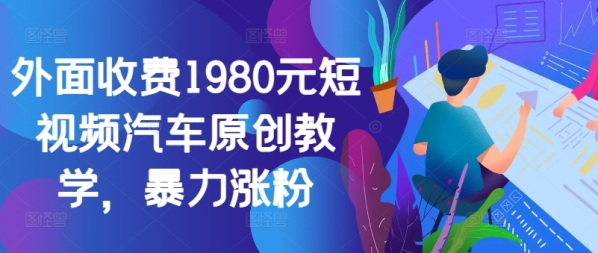 外面收费1980元短视频汽车原创教学，暴力涨粉 - 163资源网-163资源网