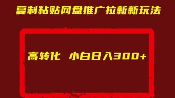 复制粘贴网盘推广拉新新玩法高转化小白日入300+【揭秘】 - 163资源网-163资源网