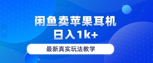 月收入纯利润2-3w+闲鱼卖苹果耳机，保姆级教程 - 163资源网-163资源网