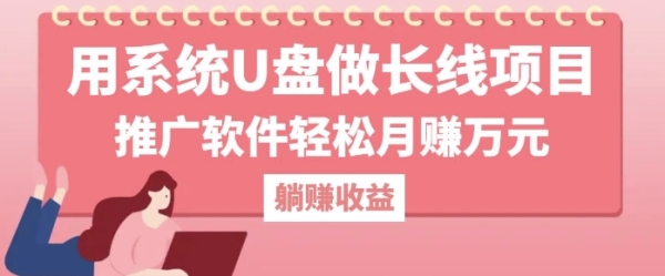 用系统U盘做长线项目，推广软件轻松月入过W - 163资源网-163资源网