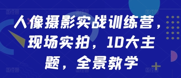 人像摄影实战训练营，现场实拍，10大主题，全景教学 - 163资源网-163资源网