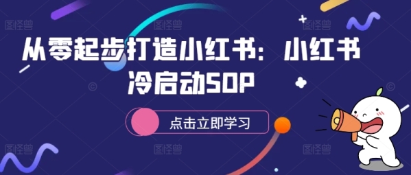 从零起步打造小红书：小红书冷启动SOP - 163资源网-163资源网