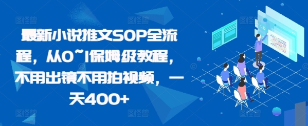 最新小说推文SOP全流程，从0~1保姆级教程，不用出镜不用拍视频，一天400+ - 163资源网-163资源网