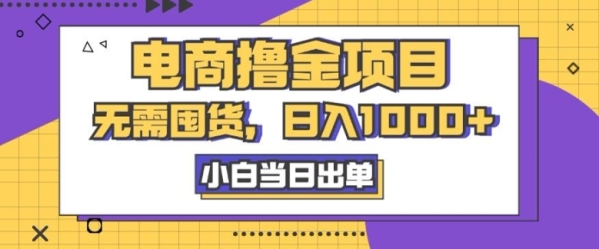 电商撸金项目，无需囤货，日入几张，小白当日出单，人性玩法，复购不断 - 163资源网-163资源网