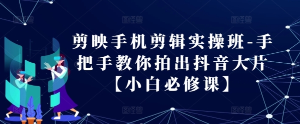 剪映手机剪辑实操班-手把手教你拍出抖音大片【小白必修课】 - 163资源网-163资源网