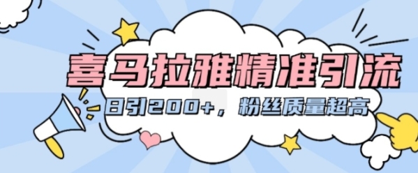 喜马拉雅精准引流，日引200+粉丝质量超高 - 163资源网-163资源网