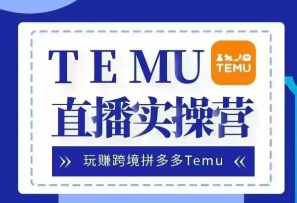 Temu直播实战营，玩赚跨境拼多多Temu，国内电商卷就出海赚美金 - 163资源网-163资源网