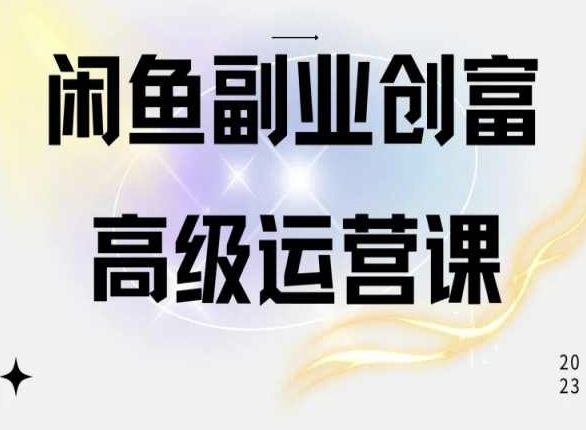 闲鱼电商运营高级课程，一部手机学会闲鱼开店赚钱 - 163资源网-163资源网