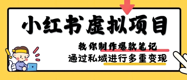 小红书虚拟项目实战，爆款笔记制作，矩阵放大玩法分享 - 163资源网-163资源网