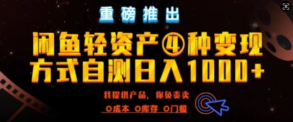 闲鱼轻资产风口四大蓝海项目实操手册，0投资0成本，月入过万，新手可做无需囤货 - 163资源网-163资源网