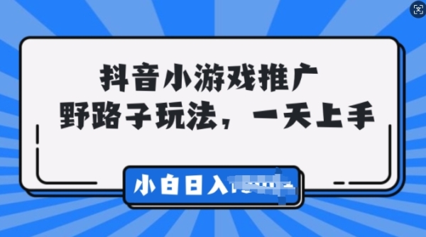 抖音小游戏推广，0门槛，小白轻松三位数 - 163资源网-163资源网