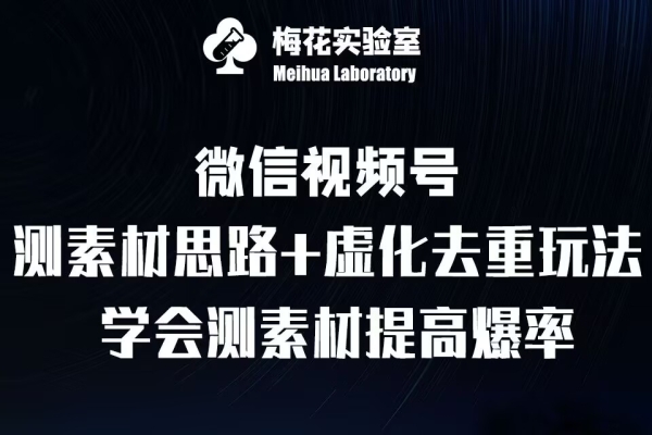 视频号连怼技术-测素材思路和上下虚化去重玩法-梅花实验室社群专享 - 163资源网-163资源网