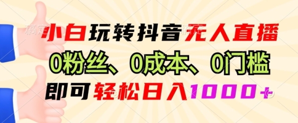 DY小程序无人直播，0粉也可做，不违规不限流，小白一看就会 - 163资源网-163资源网