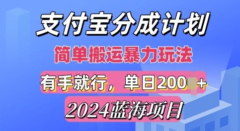 2024最新蓝海项目，支付宝视频分成计划，简单粗暴直接搬运 - 163资源网-163资源网