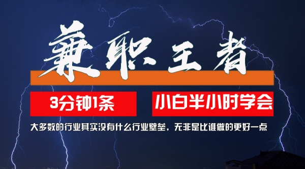 10兼职王者，3分钟1条无脑批量操作，新人小白半小时学会，长期稳定 - 163资源网-163资源网