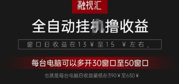 全网独家，全自动观影看广告撸收益项目 - 163资源网-163资源网