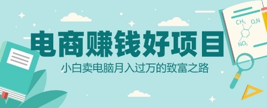 电商挣钱好项目，小白卖电脑月入过W的致富之路 - 163资源网-163资源网