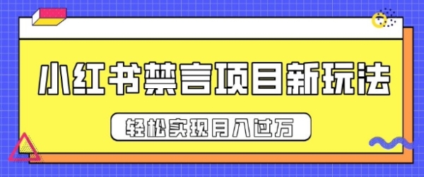 小红书禁言项目新玩法，推广新思路大大提升出单率，轻松实现月入过W - 163资源网-163资源网