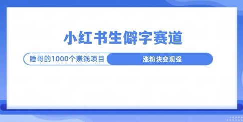 小红书生僻字玩法，快速涨分变现详解 - 163资源网-163资源网