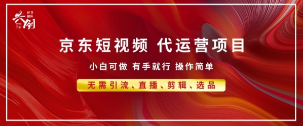 京东带货代运营 年底翻身项目，小白有手就行，月入8k - 163资源网-163资源网