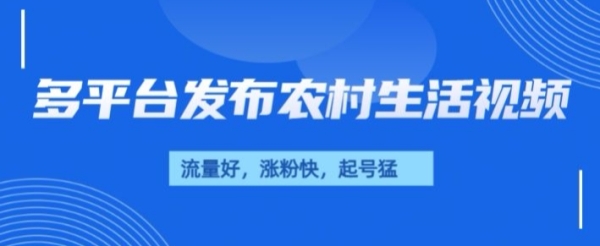 治愈系农村生活视频，多平台发布，流量好，起号快 - 163资源网-163资源网