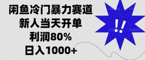 闲鱼冷门暴力赛道，新人当天开单，利润80%，日入几张 - 163资源网-163资源网