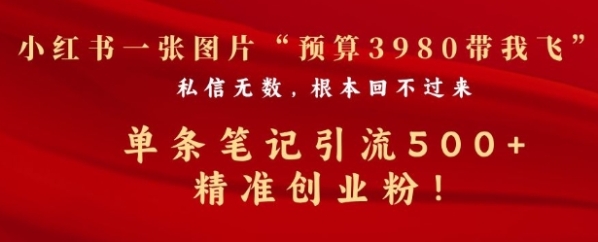 小红书一张图暴力引流500+精准创业粉 - 163资源网-163资源网