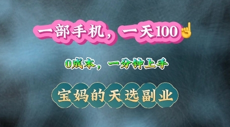 纯手机操作，一天100+的小项目，适合在家没事干的宝妈，一分钟上手，当天做当天收益 - 163资源网-163资源网