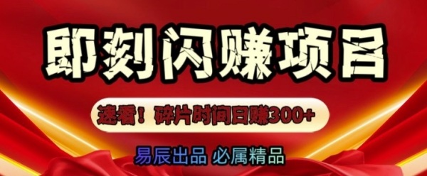 速看!零门槛即刻闪赚副业项目，轻松用碎片时间日入3张 - 163资源网-163资源网