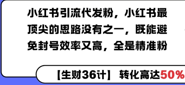 小红书引流代发粉，小红书最顶尖的思路没有之一，既能避免封号效率又高，全是精准粉 - 163资源网-163资源网