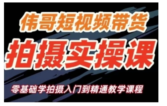 短视频带货拍摄实操课，零基础学拍摄入门到精通教学 - 163资源网-163资源网