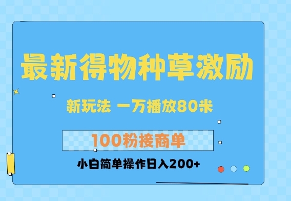 最新得物创作者收益玩法，一万播放100+，后续接广告变现，小白简单操作日入200+ - 163资源网-163资源网