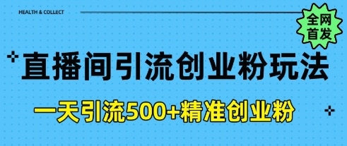 直播间引流创业粉，一天引流500+精准创业粉 - 163资源网-163资源网