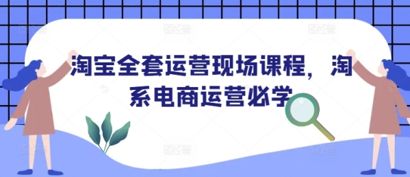 淘宝全套运营现场课程，淘系电商运营必学 - 163资源网-163资源网