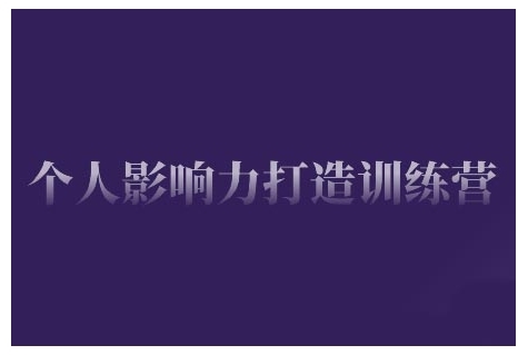 个人影响力打造训练营，掌握公域引流、私域运营、产品定位等核心技能，实现从0到1的个人IP蜕变 - 163资源网-163资源网